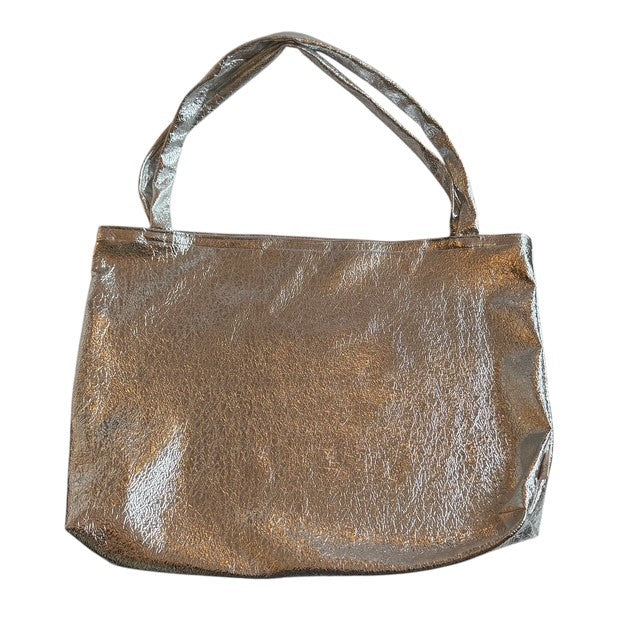 Mom Bag Zilver Leer