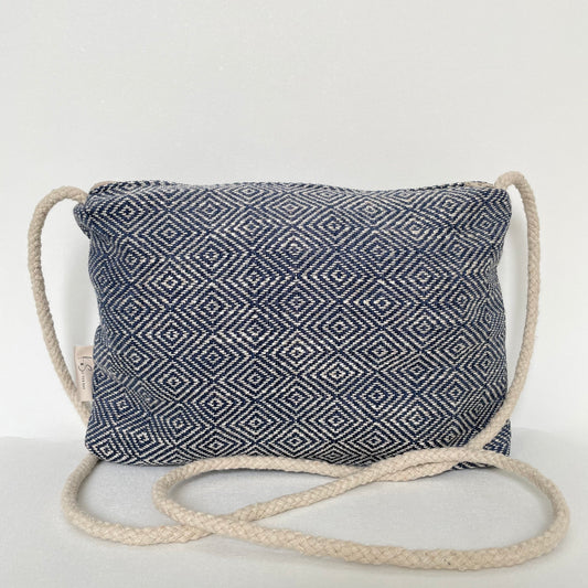 Clutch zigzag blauw