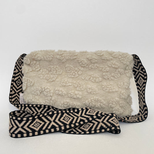 Clutch teddy panter beige